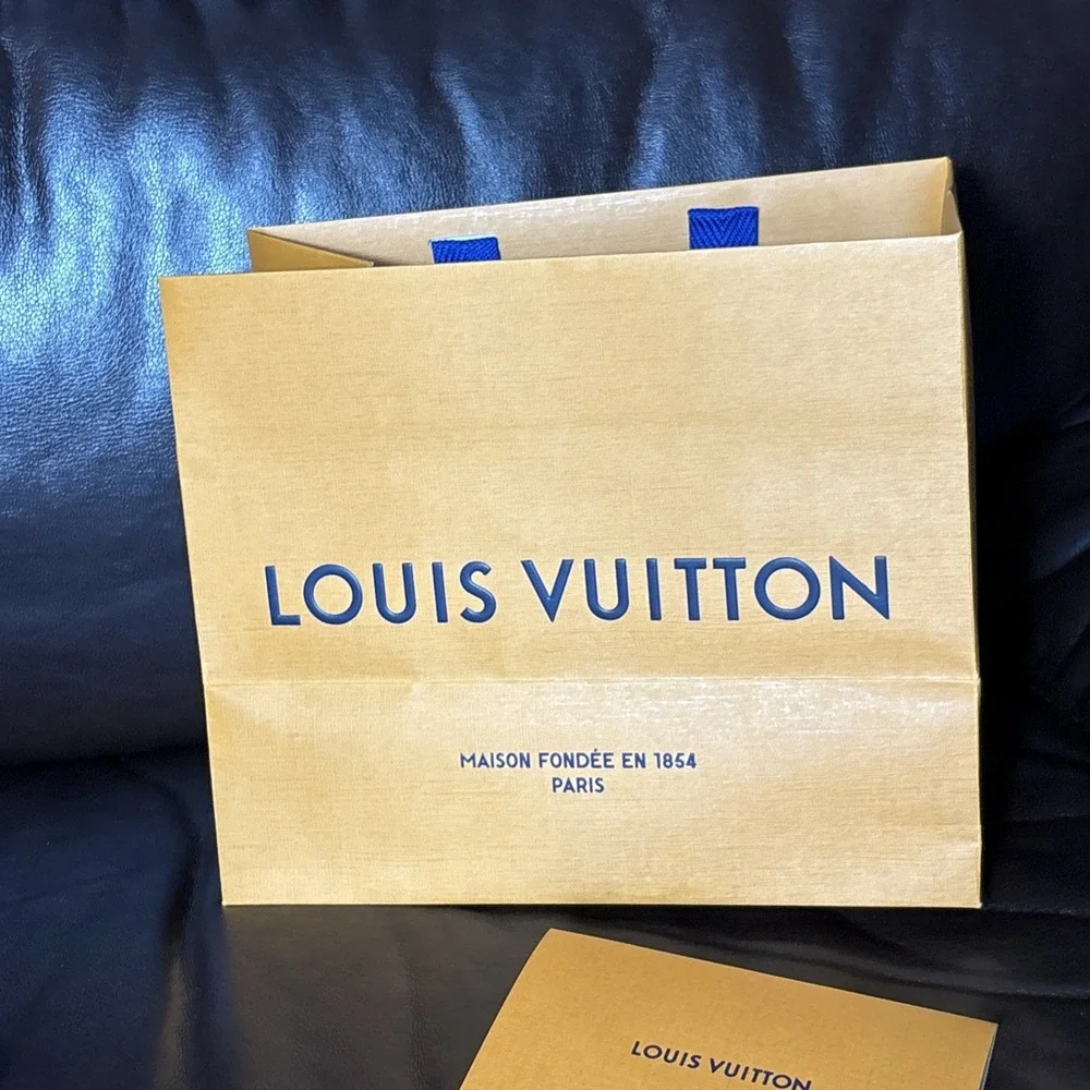 2 LOUIS VUITTON Shopping Totes Bag Authentic Empty Paper Gift Bag With Ribbon